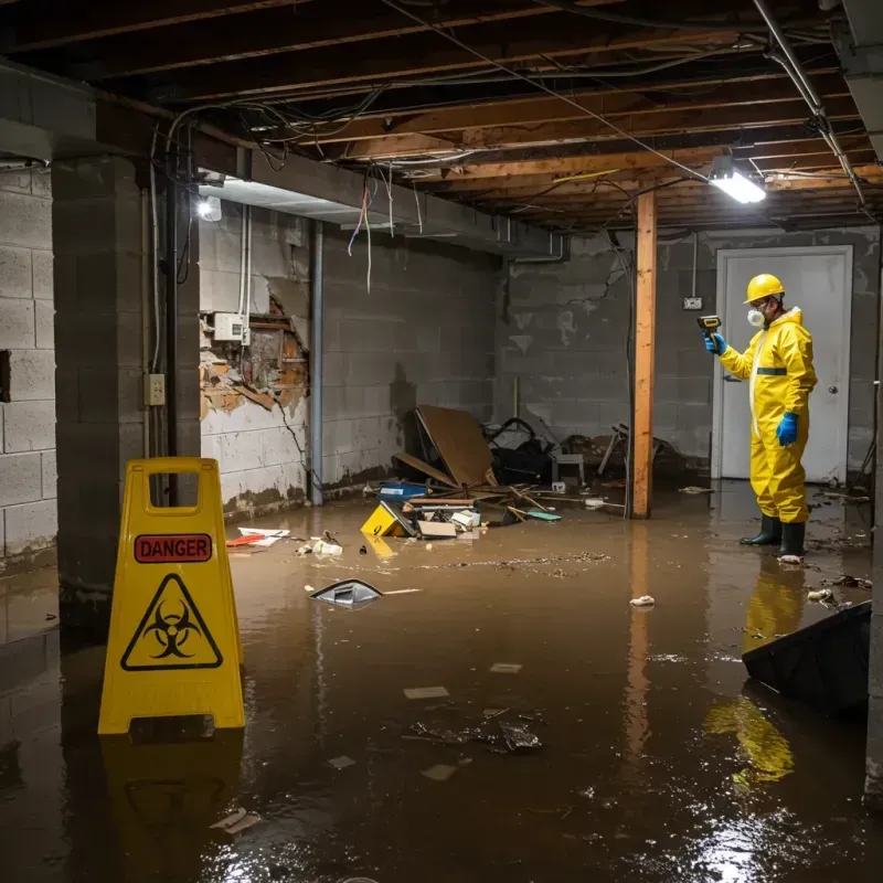 Flooded Basement Electrical Hazard in Clay, PA Property